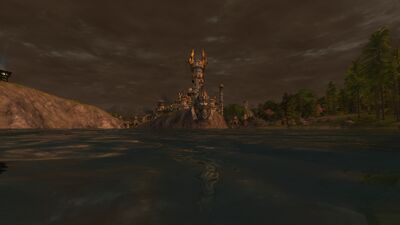 The crossing at Cair Andros is only the second permanently constructed crossing of the Anduin after the Skerabrygg far to the north.