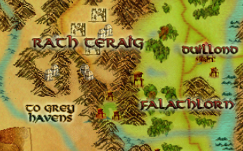 Note the entrance to Grey Havens on the Ered Luin map