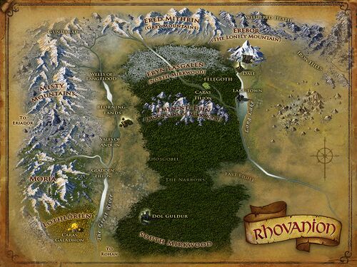 The Narrows on a Rhovanion map