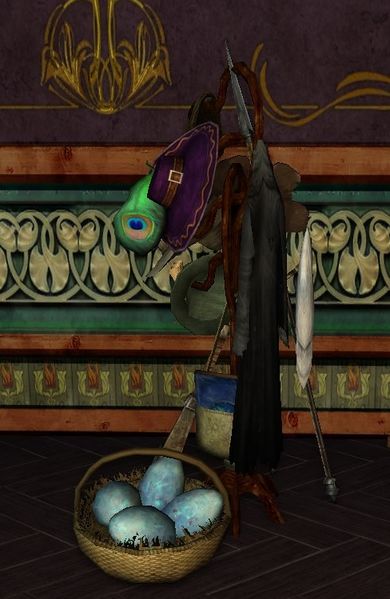 Bingo's Hatrack with hats from The Shire, Bree-land, Lone-Lands, Misty Mountains, Moria, Caras Galadhon, Mirkwood, The Great River, East Rohan and West Rohan