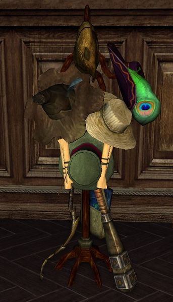 Bingo's Hatrack with hats from The Shire, Bree-land, Lone-Lands, Misty Mountains, Moria, Caras Galadhon, Mirkwood and The Great River