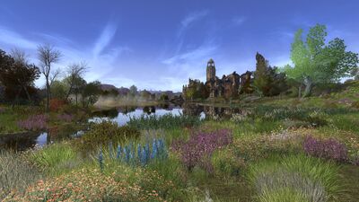 Humans too, have left ruins in their way. Nimbarth in Cardolan is one such, and presides over a three-point joining of rivers.
