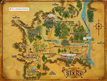 Map of The Shire Artifacts