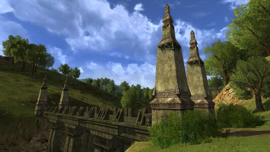 Dwarven bridge leading to the Yondershire, and Ered Luin beyond