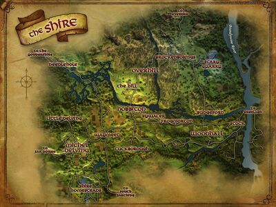 Old map of The Shire