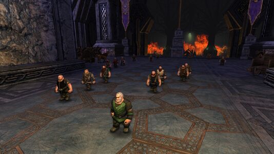 Dwarves evacuating the Dwarrowdelf