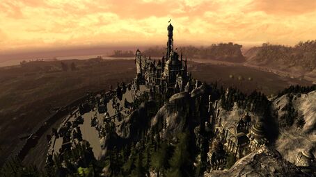 View overlooking Minas Tirith and the Pelennor.