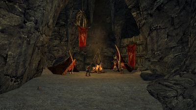 One of several goblin camps in the cave