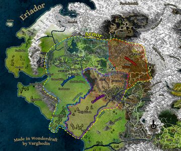 Map of Arnor and the Three Kingdoms