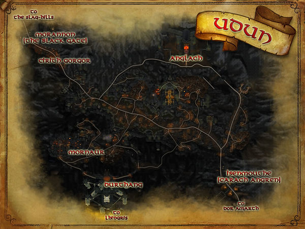 Map of Udûn and part of Cirith Gorgor