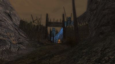 The entrance into the dark hillmen stronghold