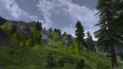 View of the giant den that takes up a decent portion of Southern Emyn Uial