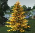 Golden Decorated Outdoor Yule-tree