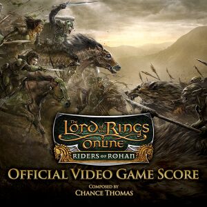 Album art for the RoR soundtrack, showing the splash screen art with the RoR logo and the text "Official video game score. Composed by Chance Thomas".