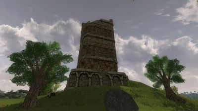 A ruined tower in the western Brandy Hills
