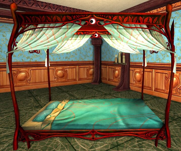File:Red Canopy Bed.jpg