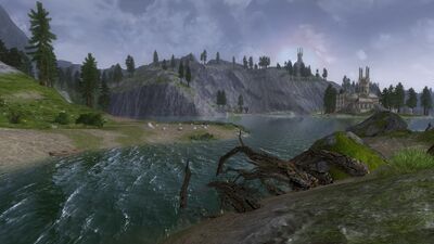 Here, the Swiftbrook floods into Lake Nenuial, becoming one with its waters.