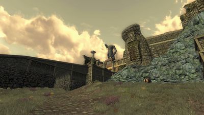 The ramp leading up to the city of Fornost