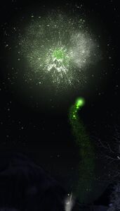 Green and White Niphredil Fireworks