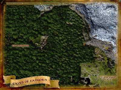 Topographic map of the Eaves of Fangorn