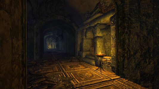 Dimly lit hallway under Dol Ernil