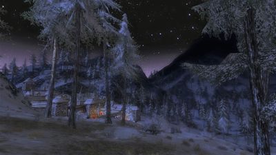 Frostbluff at night