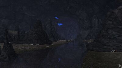 The haunted caverns also affects the water, giving it an eerie reputation.