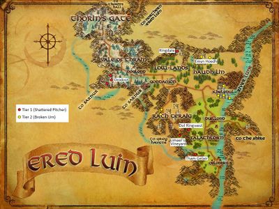 Ered Luin Artifact Map