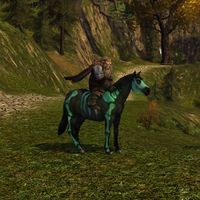 Image of Green Painted Skeleton Pony