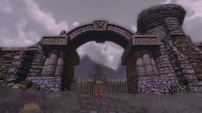 Gate to Fornost City from the fields