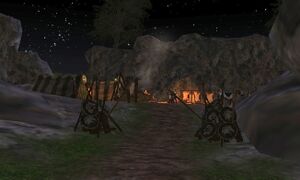Caddabrand's Camp by night