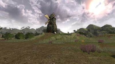 The farm's windmill