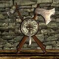 Wall-mounted Hammer, Knife, and Axe of the Vales