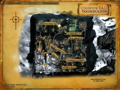 Topographic map of Thorin's Hall Homesteads