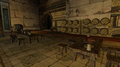 Mess hall in the keep's main room