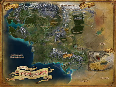 Middle-Earth composite land map