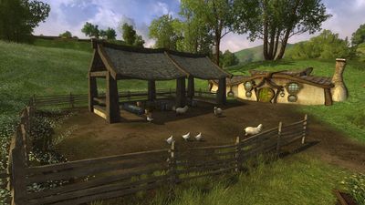 Farm animals in Hobbiton
