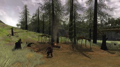 One of many orc camps in the hostile wilds of Greenway