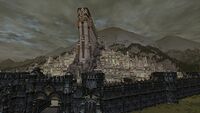 Minas Tirith from the Pelennor fields