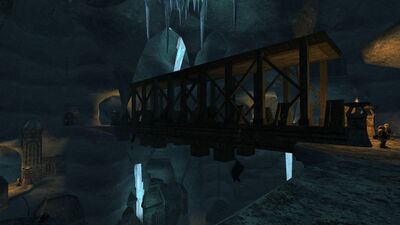 A bridge connecting mine shafts in the keep