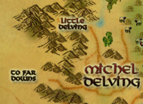 Note the entrance to Far Downs on the Shire map