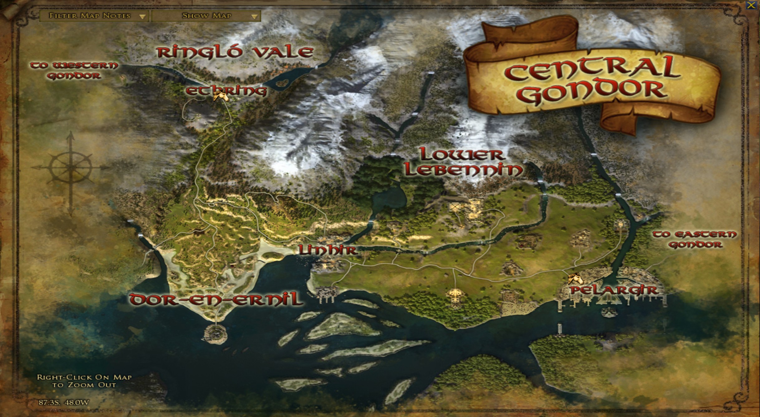 Filecentral Gondor Map Lotro