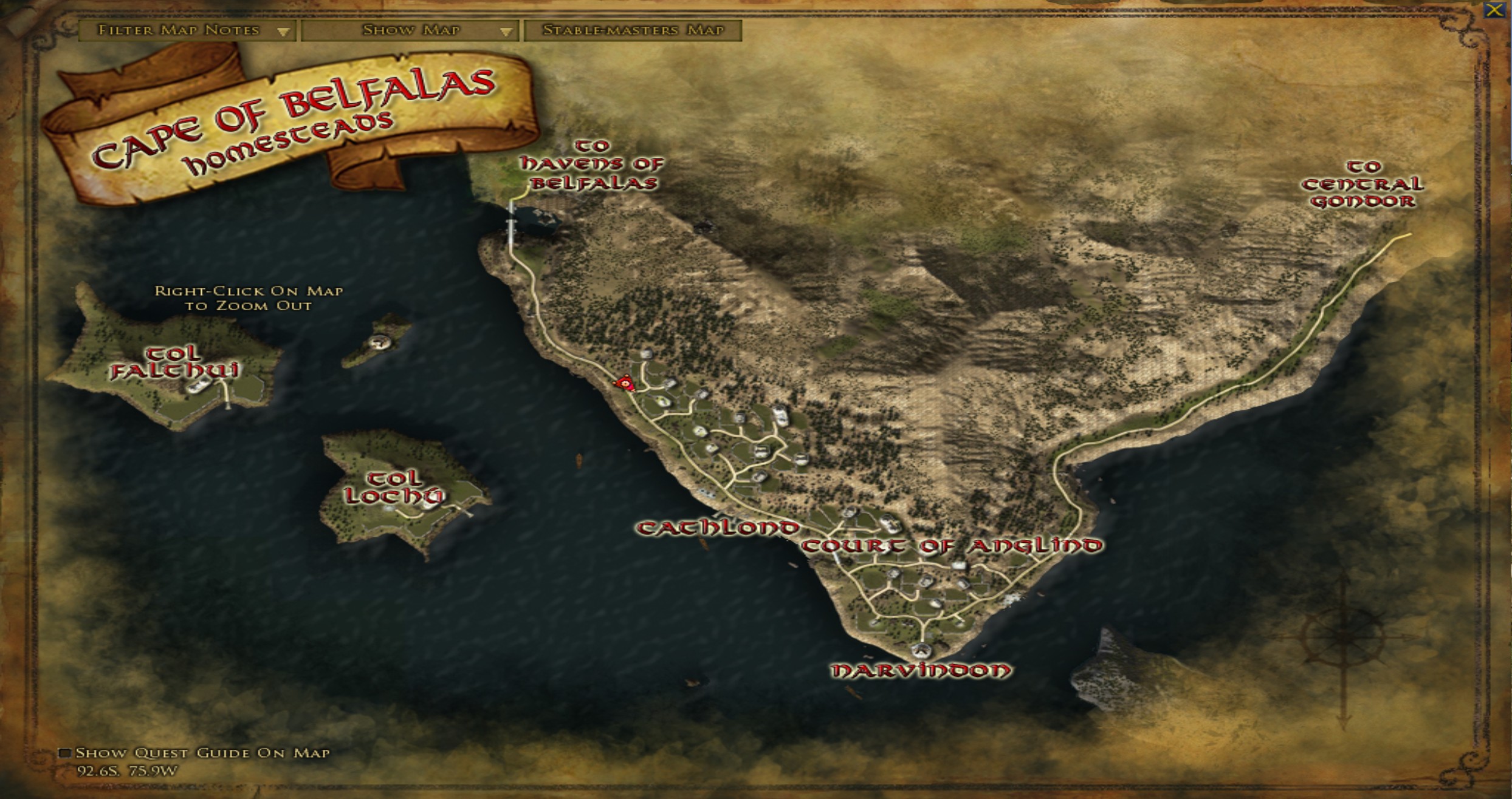 File:Cape of Belfalas map.jpg - Lotro-Wiki.com