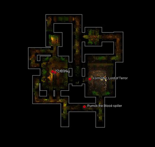 Map, including boss encounters