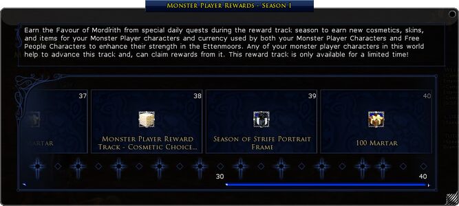 Monster Player Rewards - Season 1