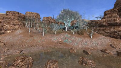 The drying of the river led to the death of the Kintai grove at Er-atûr], which now is haunted by anguished elf-spirits.