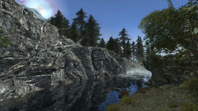 The Calenhir then goes into a series of three waterfalls in quick succession.