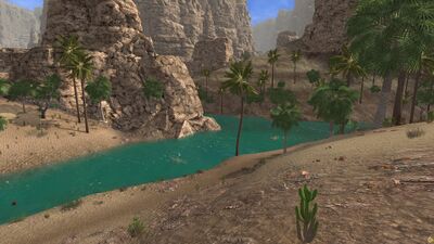 At the end of its run, the Ilûritu joins the waters of the Mûshid as they head together toward the Ikorbân.