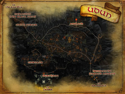 Map of Udûn and Cirith Gorgor