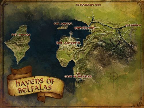 Havens of Belfalas map